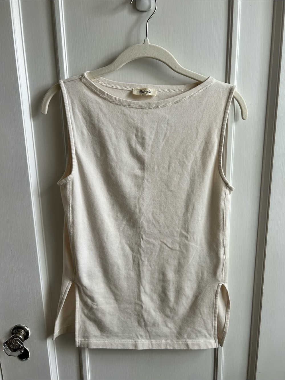 MADEWELL Sleeveless
Boatneck Side Slit Tee S
Vintage Ivory Tank Top